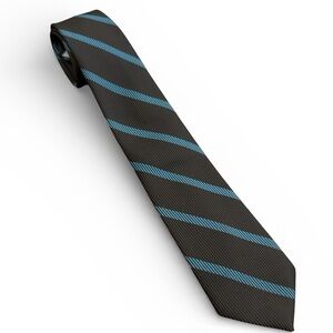 VTG Skinny Brown & Blue Ribbed Men's Tie